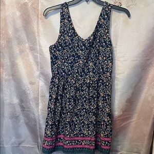 One Clothing Floral Mini Dress in Navy and Pink
